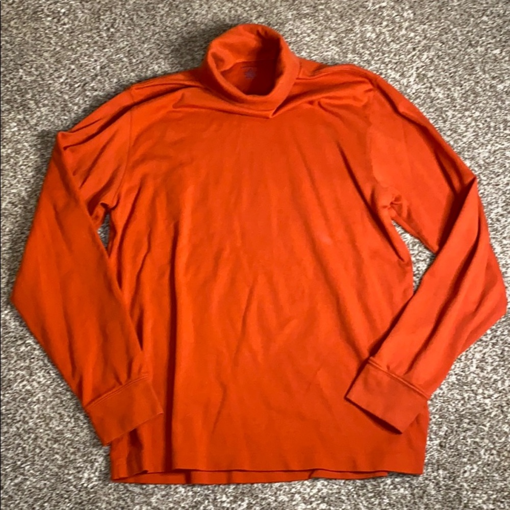 EUC: Lands End Men’s Orange Turtleneck